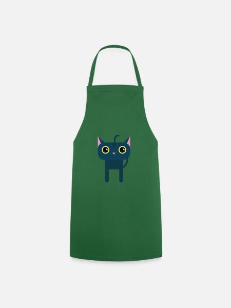 Süße Katze ideales Geschenk für Katzenliebhaber - Kochschürze - Grün