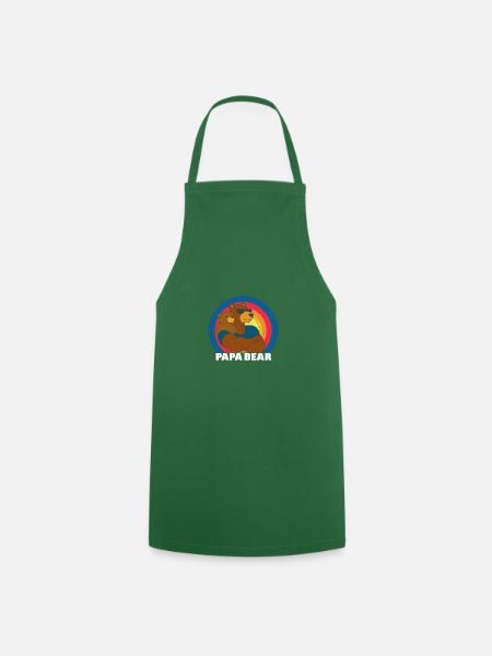 Papa Bear - Cooking Apron - green