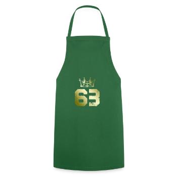 63 Number crown - Cooking Apron - green - Front - AI Model Male 185 dark (185cm)