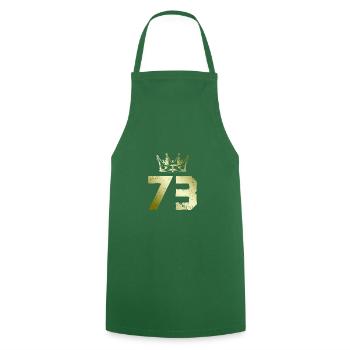 73 Couronne numérique - Tablier de cuisine - vert foncé - Devant - AI Model Male 185 dark (185cm)