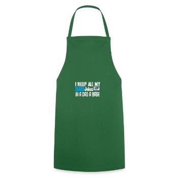 I Keep all my Dad jokes V2 - Cooking Apron - green - Front - AI Model Male 185 dark (185cm)