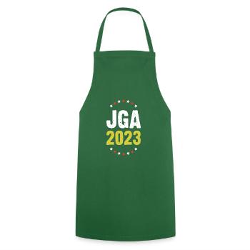 Jga 2023 Junggesellenabschied - Kochschürze - Grün - Vorne - AI Model Male 185 dark (185cm)