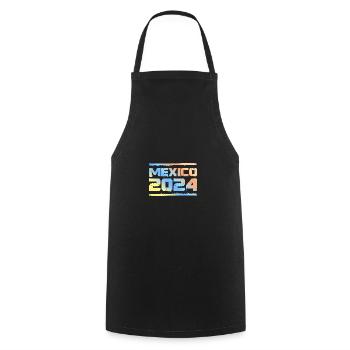 Mexico 2024 Colorful - Cooking Apron - black - Front - AI Model Male 185 dark (185cm)