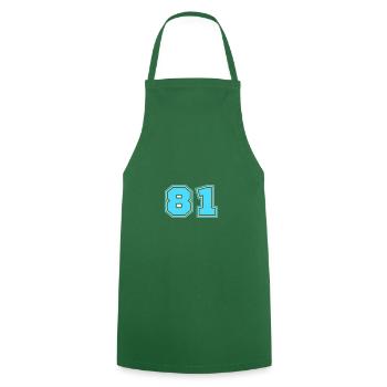 81 Number number - Cooking Apron - green - Front - AI Model Male 185 dark (185cm)