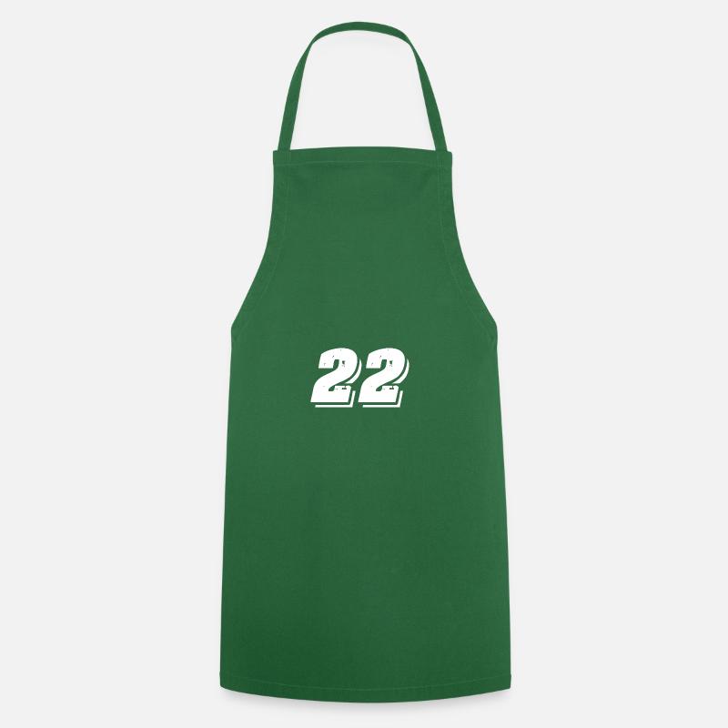 22 Symbole numérique - Tablier de cuisine - vert foncé