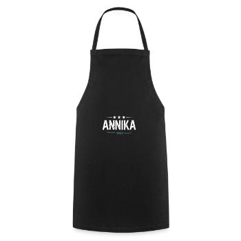 Annika - Kochschürze - Schwarz - Vorne - AI Model Male 185 dark (185cm)