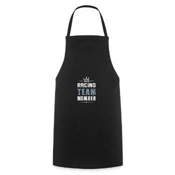 Équipe de course - Tablier de cuisine - noir - Devant - AI Model Male 185 dark (185cm)