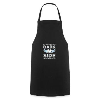 boxen lustiger spruch - Kochschürze - Schwarz - Vorne - AI Model Male 185 dark (185cm)