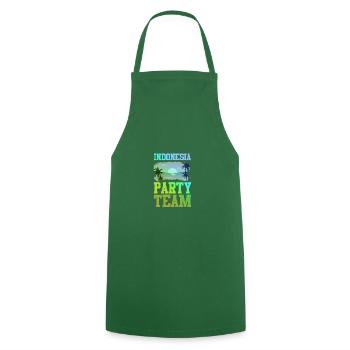 Équipe du parti indonésien - Tablier de cuisine - vert foncé - Devant - AI Model Male 185 dark (185cm)