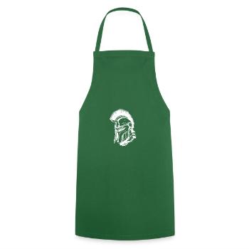 Guerrier spartiate Tête de Sparta - Tablier de cuisine - vert foncé - Devant - AI Model Male 185 dark (185cm)