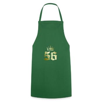 56 Number crown - Cooking Apron - green - Front - AI Model Male 185 dark (185cm)