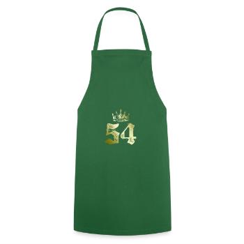 54 Couronne de numéros - Tablier de cuisine - vert foncé - Devant - AI Model Male 185 dark (185cm)