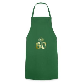 60 Number crown - Cooking Apron - green - Front - AI Model Male 185 dark (185cm)