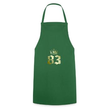 83 Couronne numérique - Tablier de cuisine - vert foncé - Devant - AI Model Male 185 dark (185cm)