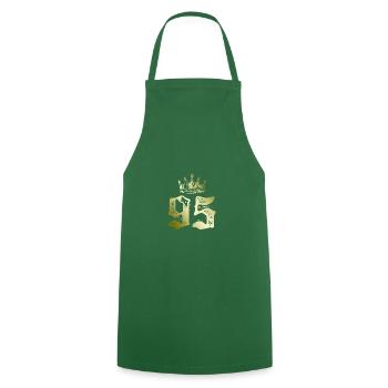 95 Number crown - Cooking Apron - green - Front - AI Model Male 185 dark (185cm)