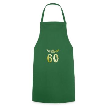 60 Number crown - Cooking Apron - green - Front - AI Model Male 185 dark (185cm)