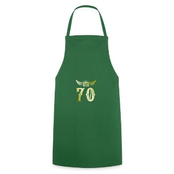 70 Number crown - Cooking Apron - green - Front - AI Model Male 185 dark (185cm)