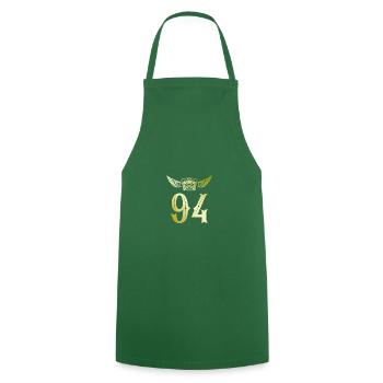 94 Couronne numérique - Tablier de cuisine - vert foncé - Devant - AI Model Male 185 dark (185cm)