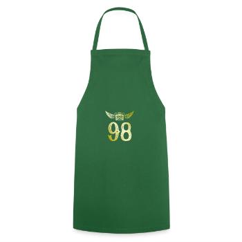 98 Couronne numérique - Tablier de cuisine - vert foncé - Devant - AI Model Male 185 dark (185cm)