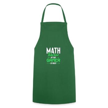 math teacher and gamer - Cooking Apron - green - Front - AI Model Male 185 dark (185cm)