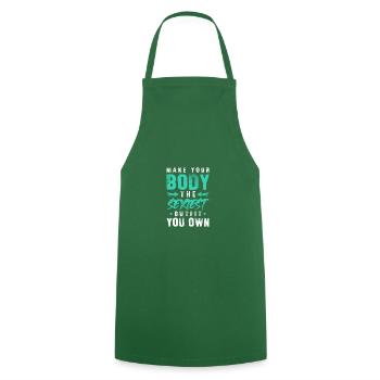 fitness corporel sexy - Tablier de cuisine - vert foncé - Devant - AI Model Male 185 dark (185cm)
