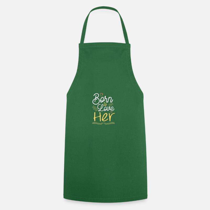 Né pour t’aimer - Tablier de cuisine - vert foncé