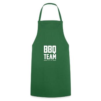 Bbq Team - Kochschürze - Grün - Vorne - AI Model Male 185 dark (185cm)