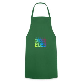 Grèce 2023 - Tablier de cuisine - vert foncé - Devant - AI Model Male 185 dark (185cm)