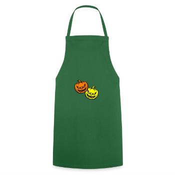 Halloween Creepy Pumpkin Face - Cooking Apron - green - Front - AI Model Male 185 dark (185cm)