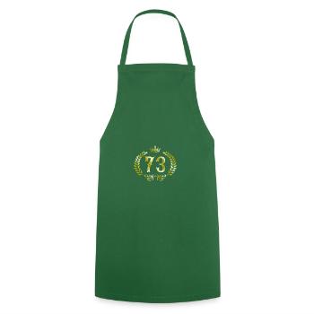 73 Number wreath - Cooking Apron - green - Front - AI Model Male 185 dark (185cm)