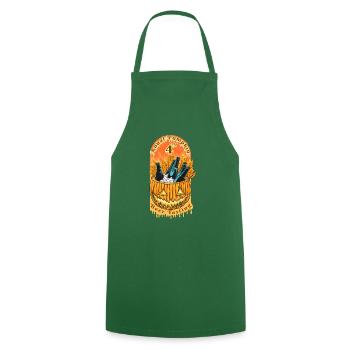 Halloween Pumpkin Horror - Cooking Apron - green - Front - AI Model Male 185 dark (185cm)