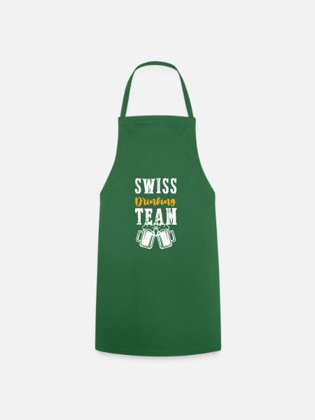 Schweiz Drinking Team Swiss - Kochschürze - Grün
