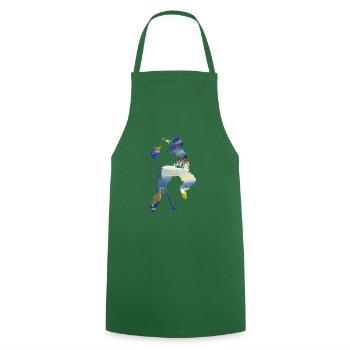 Eishockey, Hockey, Graffi, bunt - Kochschürze - Grün - Vorne - AI Model Male 185 dark (185cm)
