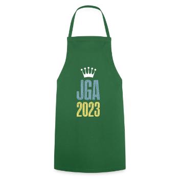 Jga 2023 Junggesellenabschied - Kochschürze - Grün - Vorne - AI Model Male 185 dark (185cm)
