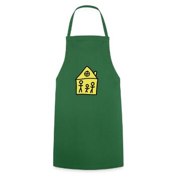 Maison de famille - Tablier de cuisine - vert foncé - Devant - AI Model Male 185 dark (185cm)