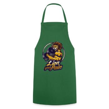 Bodybuilder muscle lion lie your pain saying - Cooking Apron - green - Front - AI Model Male 185 dark (185cm)