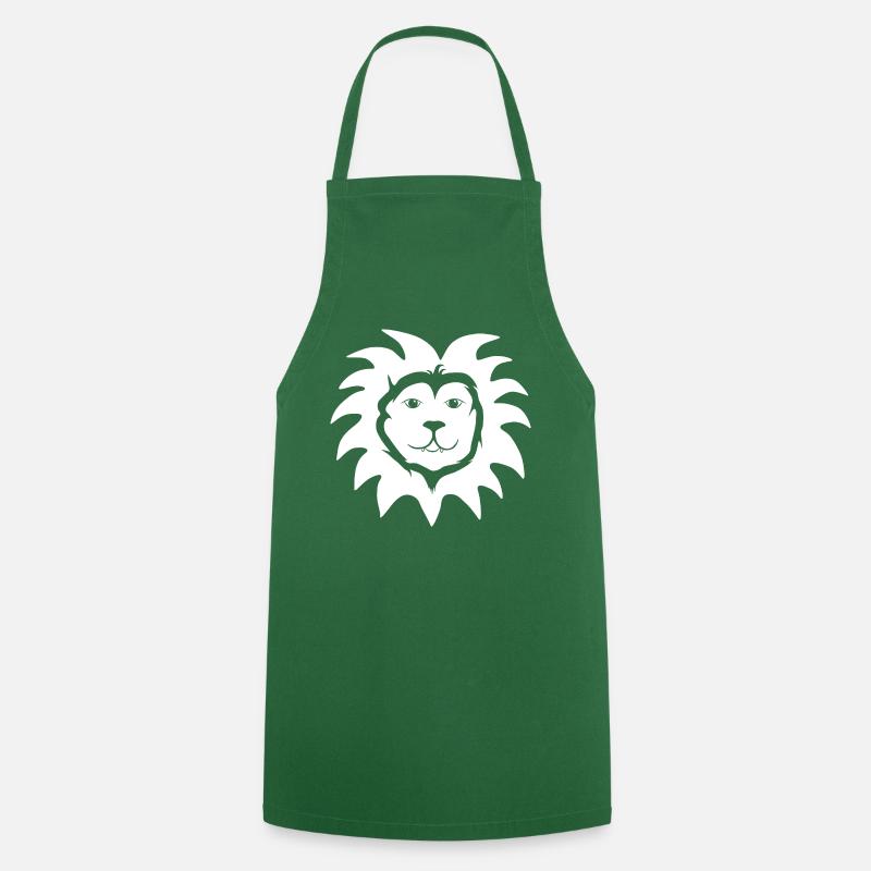 Calm lion's head - Cooking Apron - green