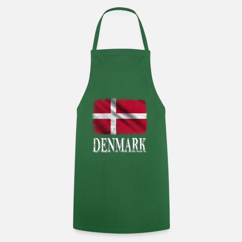 Denmark, Denmark flag - Cooking Apron - green