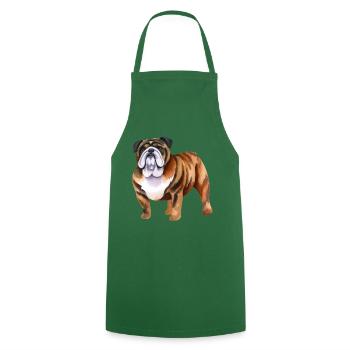 Bulldogge Hund Liebhaber Tier - Kochschürze - Grün - Vorne - AI Model Male 185 dark (185cm)