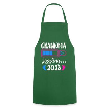 Grand-mère-à-être, Grand-mère chargement 2023 Grand-mère 2023 - Tablier de cuisine - vert foncé - Devant - AI Model Male 185 dark (185cm)