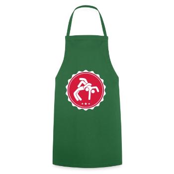 Ringen Wrestling - Cooking Apron - green - Front - AI Model Male 185 dark (185cm)