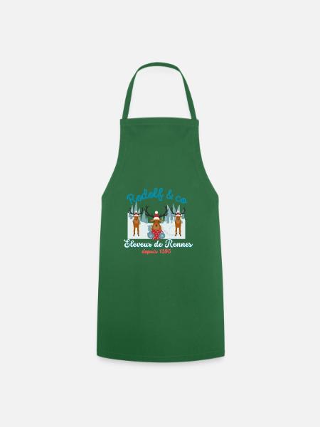 Eleveur de Rennes t-shirt de Noêl - Tablier de cuisine - vert foncé