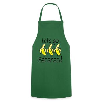 Bananes amusantes et amusantes - Tablier de cuisine - vert foncé - Devant - AI Model Male 185 dark (185cm)