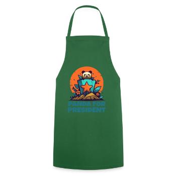 Panda for President - Cooking Apron - green - Front - AI Model Male 185 dark (185cm)