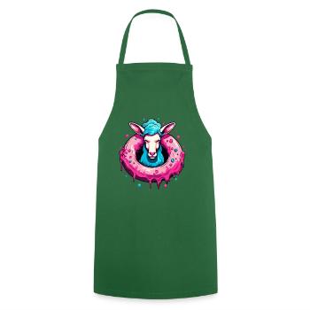 Le mouton Donut - Tablier de cuisine - vert foncé - Devant - AI Model Male 185 dark (185cm)