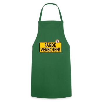 ACHTUNG! Pferde verboten - Kochschürze - Grün - Vorne - AI Model Male 185 dark (185cm)