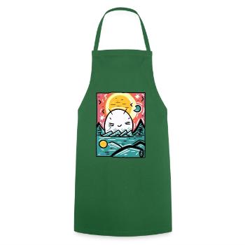 Cute creature hiding in nature - Cooking Apron - green - Front - AI Model Male 185 dark (185cm)