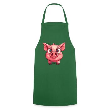 Bébé truie cochon cochon cochon - Tablier de cuisine - vert foncé - Devant - AI Model Male 185 dark (185cm)