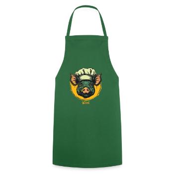 Cuisines Cuisinier Chef Cochon - Tablier de cuisine - vert foncé - Devant - AI Model Male 185 dark (185cm)