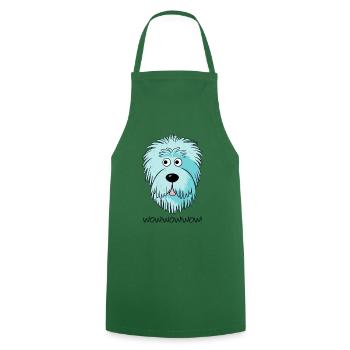 Wow, candy colored doodle dog - Cooking Apron - green - Front - AI Model Male 185 dark (185cm)